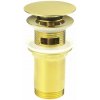 Deante Click-Clack, univerzálna umývadlová odtoková zátka s kovovým puzdrom, zlatá matná, DEA-NHC_R10U