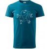 Kameň nožnice papier Spock - Klasické pánske tričko vyššej gramáže - 2XL ( Petrolejová )