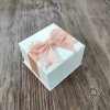 Papierová krabička s ružovou mašľou 5,5x5,5