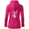 Jeleň z listov - Mikina dámska trendy zipper s kapucňou - XS ( Purpurová )