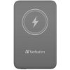 Verbatim, power banka s bezdrôtovým nabíjaním, 5V, nabíjanie telefónu, 32249, 10 000mAh, magnetické pripevnenie, šedá