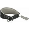Kožený obojok ACTIVE Comfort pre chrtov - čierna/sivá S:27-35cm/55mm