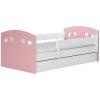 Kocot kids Detská posteľ Julia mix ružová, variant 80x140, bez šuplíků, s matrací