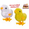 Kuriatko plyšové 9 cm po natiahnutí skákajúce - mix farieb (biela, žltá)