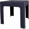 Mega Plast, plastový stôl BISTRO polyratan, rozmer 42,5 × 42,5 × 42 cm, antracit