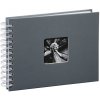 Hama album klasický špirálový FINE ART 24x17 cm, 50 strán, šedý, biele listy