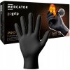 Nitrilové rukavice pre mechanikov Mercator GOGRIP BLACK Čierne, dielenská kvalita, 50 ks, veľkosť L