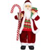 Dekorácia MagicHome Vianoce, Santa, s darčekom, červený, 60 cm