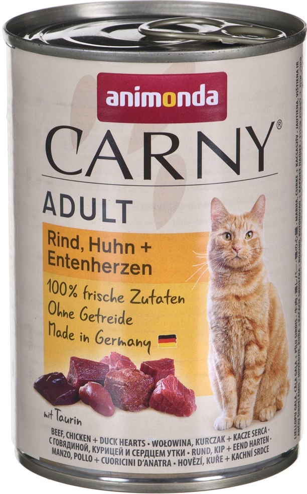 Animonda Carny Adult hovädzie kuřecí kachní srdíčka 400 g