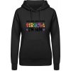 AWDis Hoodie Mikina - Nápis - Let's get one thing Straight - Čierna - L - Dámske