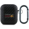 Red Bull PU Karbonové Pouzdro pro AirPods 1/2 Black