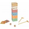 Drevená veža Jenga - zvieratká