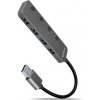 AXAGON HUE-MSA, 4x USB 3.2 Gén 1 SWITCH húb, kovový