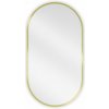 Mexen Loft, oválne kúpeľňové zrkadlo 75 x 40 cm, farba rámu zlatá lesklá, 9851-075-040-000-50