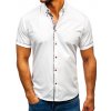 Bolf pánska elegantná košeľa s krátkymi rukávmi biela 5509-1