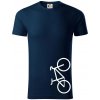 Bicykel na výšku - Tričko z organickej bavlny - 3XL ( Tmavomodrá (veľmi tmavá - skoro čierna) )