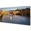 Sklenený obraz Taliansko Sunrise mosty 100x50 cm