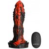 Creature Cocks Inferno Cock Vibrating Silicone Dildo Black-Red