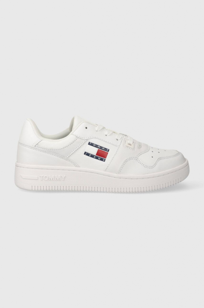 Tommy Jeans Sneakersy Tjw Retro Basket Ess EN0EN02434 biela