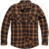 Vintage Industries flanelová košeľa GLOBE HEAVYWEIGHT - ŽLTÉ KÁRO (Károvaná košeľa od Vintage Industries je na dotyk príjemná komfortná hrubšia košeľa z hrejivého materiálu)