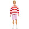 Mattel Barbie model Ken červenobílé proužkované triko