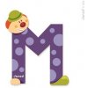 Janod drevené písmenko M lepiace modré zelené fialové ružové