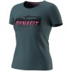 Dynafit Dámske funkčné tričko TRANSALPER GRAPHIC SHIRT tmavo šedá