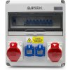 ECT Elektro-Component-Technik, s.r.o. ELSYBOX P693F02020F Zásuvkový rozvádzač 2x CEE 32A, 2x 230V, IP44, istený, s chráničom