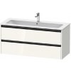 Duravit Ketho.2 - Umývadlová skrinka, 55x121x48 cm, 2 zásuvky, lesklá biela K25265022220000