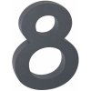 Domové číslo 3D „8“, 100 mm, hliník, matný antracit, RN.100LV.8.AL.AM.3D