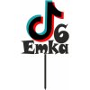 Zápich - TikTok s menom a vekom - bez paličky - 15cm