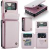 Peňaženkové kožené puzdro CaseMe Business na Samsung Galaxy Z Flip4 - Ružová