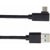 PremiumCord ku31cz05bk USB typ C/M zahnutý konektor 90° - USB 3.0 A/M, 50cm