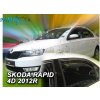 Deflektory - protiprievanové plexi Škoda Rapid liftback od 2012 (+zadné)