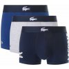 Lacoste Stretch Cotton Trunks 3P navy blue/white/grey chine/navy blue
