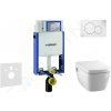 GEBERIT - Kombifix Modul na závesné WC s tlačidlom Sigma01, alpská biela + Tece One - sprchovacia toaleta a doska, Rimless, SoftClose 110.302.00.5 NT1