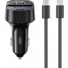 XO vysílač FM BCC17 Bluetooth MP3 nabíječka do auta 30W černá + kabel USB-C - USB-C
