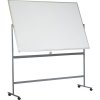 Manutan Expert Mobilná biela magnetická tabuľa Basic 120 x 180 cm