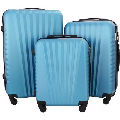 Gravitt Sada 3 Cestovných kufrov škrupinové, M/L/XL svetlo modrá 5903978407220