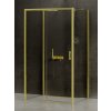 New Trendy Prime Light Gold sprchovací kút 100x80 cm štvorcová zlatá lesklé/priehľadné sklo K-1101