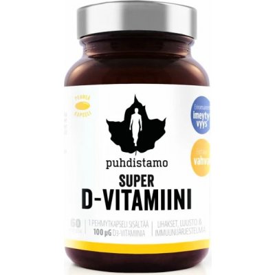 Puhdistamo Super Vitamín D 4000 iu 60 kapsúl