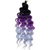 Africké Vlasy Deep Wave vlnité čierna-fialová-sivá ombré T1B/VL/GR