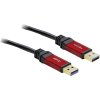 Delock USB kábel USB 3.2 Gen1 (USB 3.0 / USB 3.1 Gen1) USB-A zástrčka, USB-A zástrčka 3.00 m červená, čierna pozlátené kontakty, UL certifikácia 82746; 82746