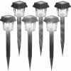 6x Solárna LED lampa Záhradná vbodovacia lampa stĺpiková lampa lampáš