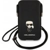 Karl Lagerfeld Saffiano Metal Logo PU Pouch L Black
