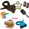 Clip in deluxe balíček - clip maxi set 53cm REMY pravé ľudské stredne hnedá blond kombinované