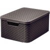 CURVER Box úložný RATTAN 40x29x19cm (M) s vekom, STYLE2, plastový, HN