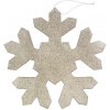 DECOLED Vianočná ozdoba snehová vločka I, priemer 40 cm, zlatá, preglejka, vonkajšia