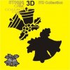 Plastová šablóna - 3D - 16 x 16 cm - vianočný zvonček