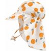 Detský klobúk Lassig Sun Protection Flap Hat biela,oranžová 48-51